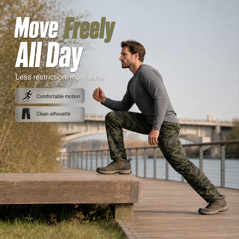 Outdoor cargobroek voor heren met rechte pijpen