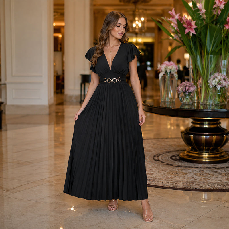 Robe maxi fluide plissée ¨C tissu léger et mouvement romantique ¨C tournez sur vous-même en toute liberté au quotidien