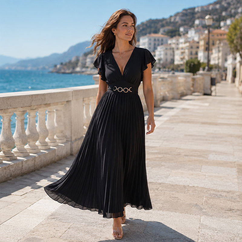 Robe maxi fluide plissée ¨C tissu léger et mouvement romantique ¨C tournez sur vous-même en toute liberté au quotidien