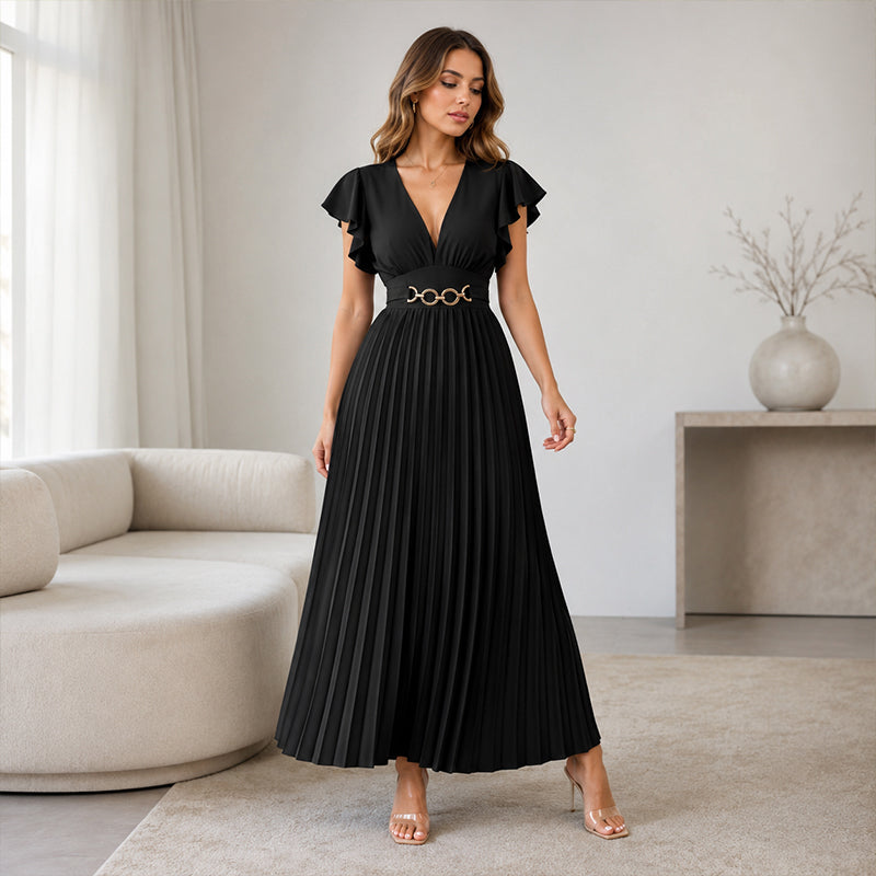 Robe maxi fluide plissée ¨C tissu léger et mouvement romantique ¨C tournez sur vous-même en toute liberté au quotidien