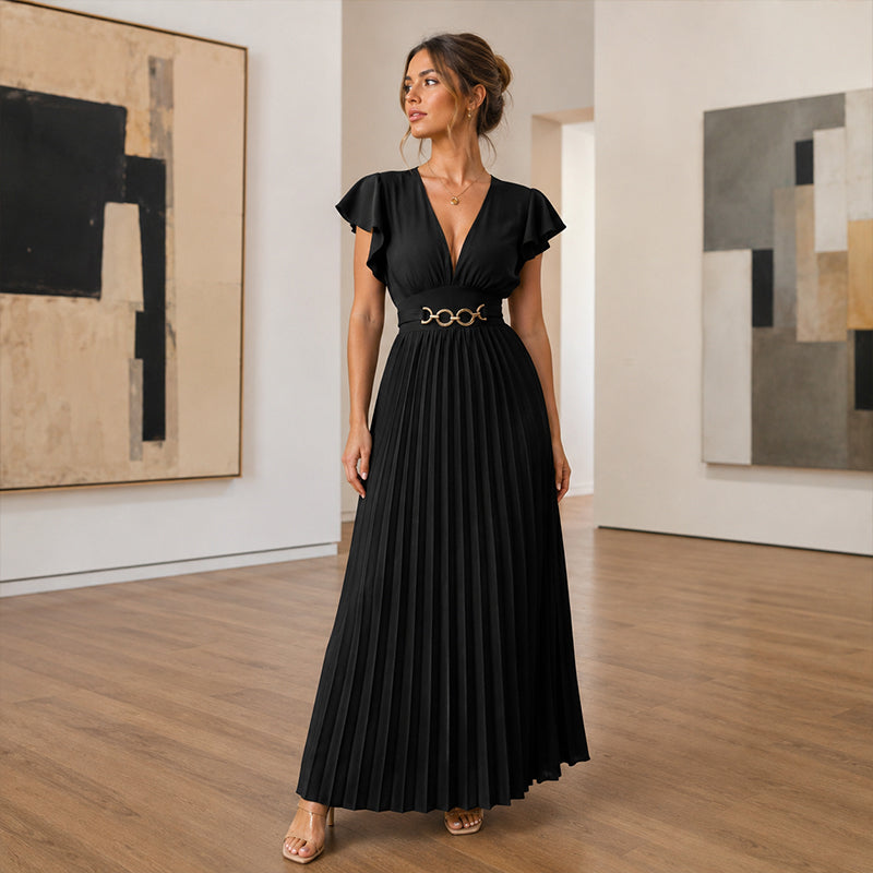 Robe maxi fluide plissée ¨C tissu léger et mouvement romantique ¨C tournez sur vous-même en toute liberté au quotidien