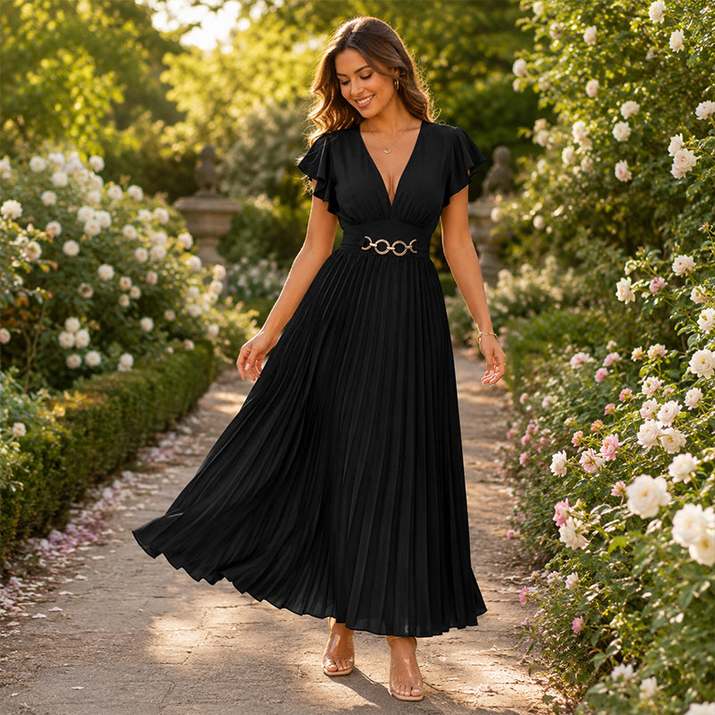 Robe maxi fluide plissée ¨C tissu léger et mouvement romantique ¨C tournez sur vous-même en toute liberté au quotidien