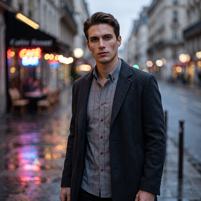 Nouveauté très appréciée - chemise décontractée à carreaux à manches courtes pour homme