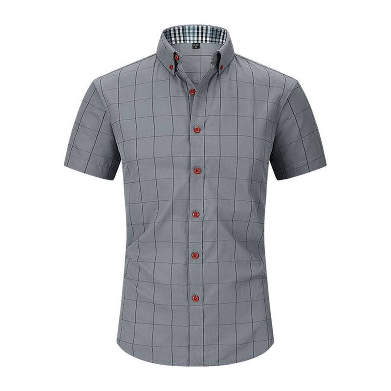 Nouveauté très appréciée - chemise décontractée à carreaux à manches courtes pour homme