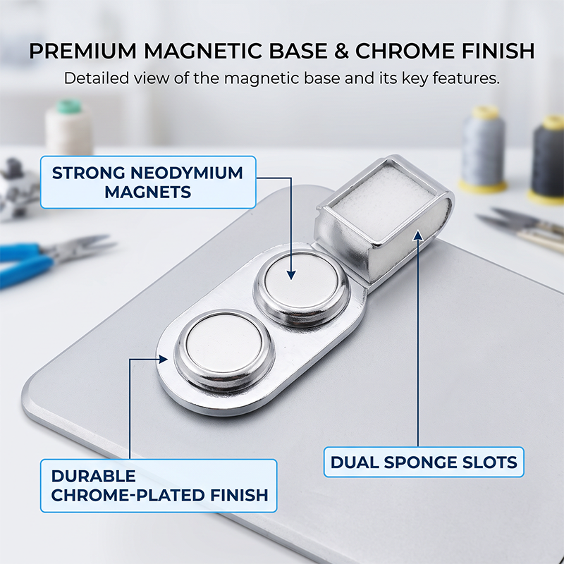 Magnetic Thread Oiler & Tension Guide Hook for Sewing Machines