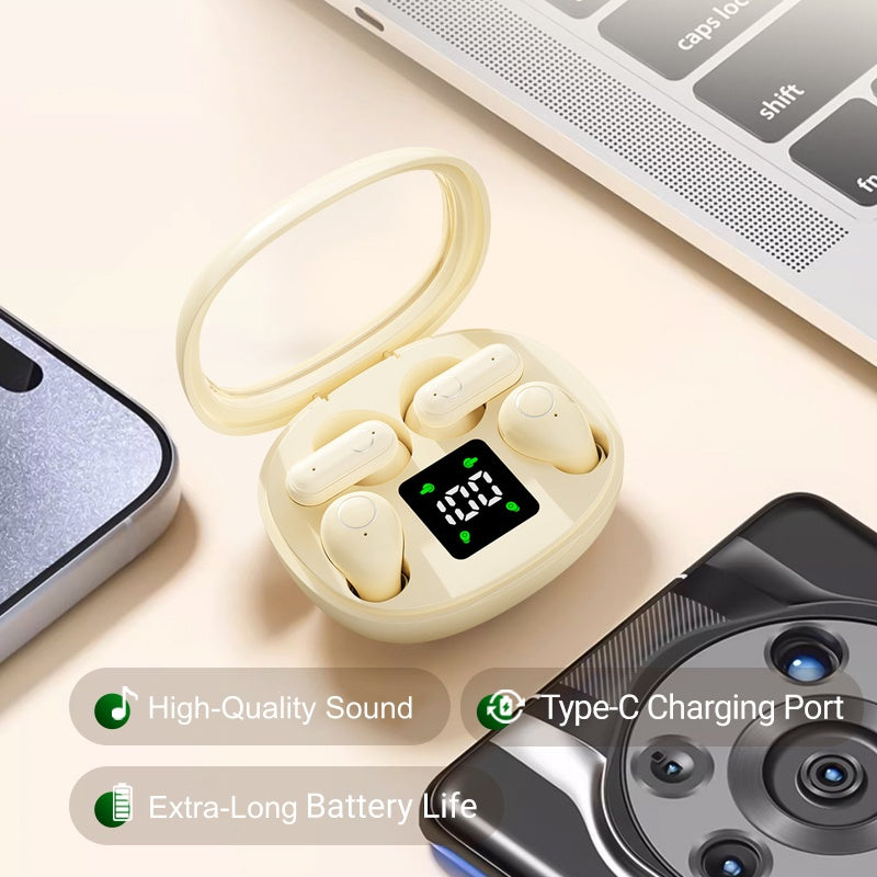 Auricolari Bluetooth wireless a doppia coppia con custodia di ricarica a LED