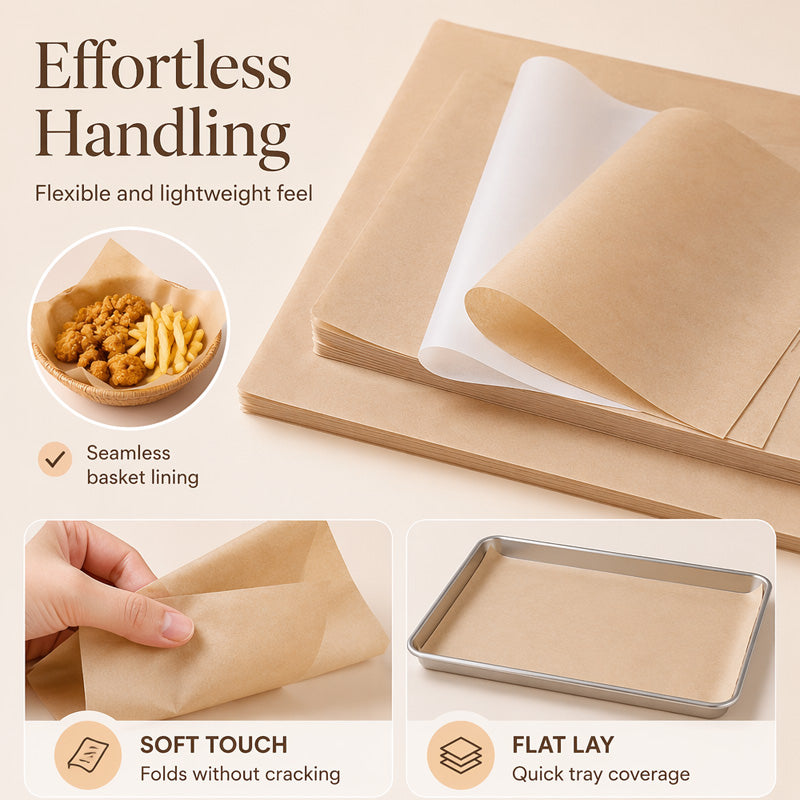 Food-Grade Greaseproof Paper Sheets for Baking and Fried Food