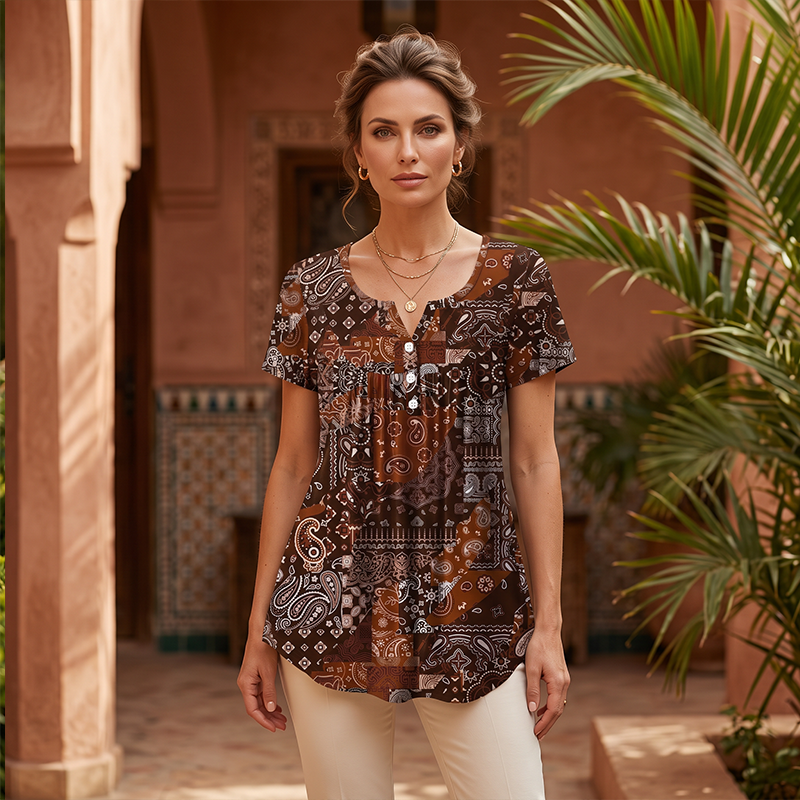 Women's Casual V-Neck Top
