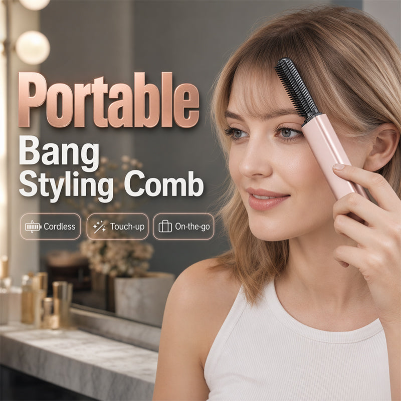 Draagbare draadloze mini-haarstyler met kam ¨C meer volume en een natuurlijk vollere look