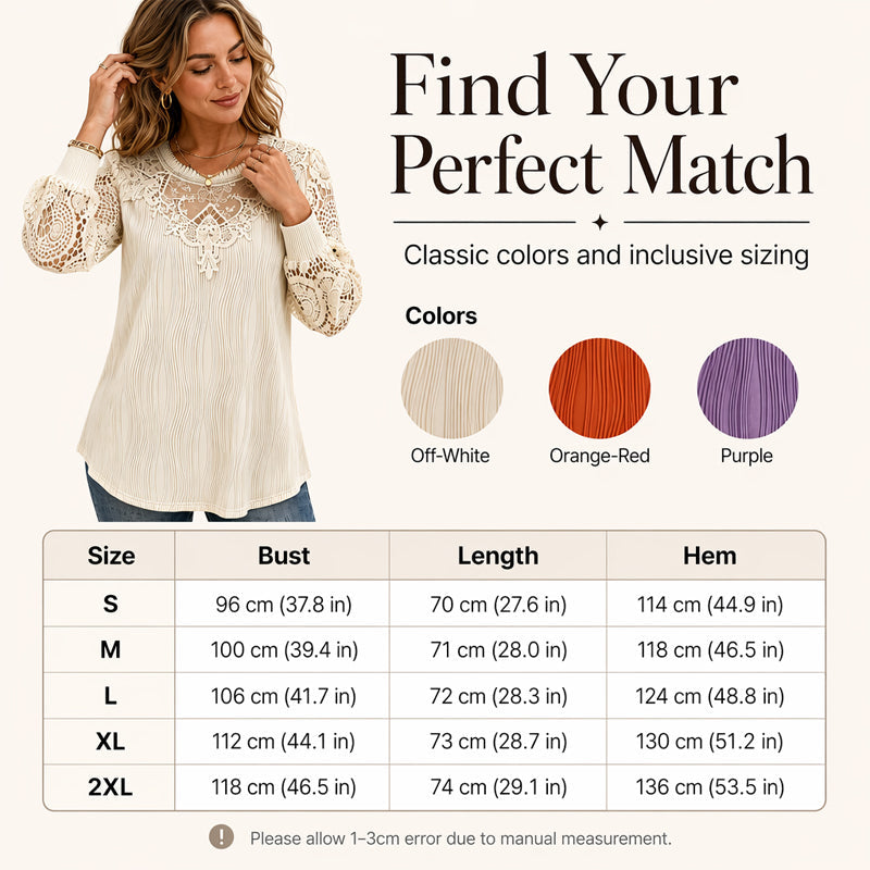 Top elegante da donna con inserti in pizzo ¨C dettagli femminili e stile quotidiano senza sforzo