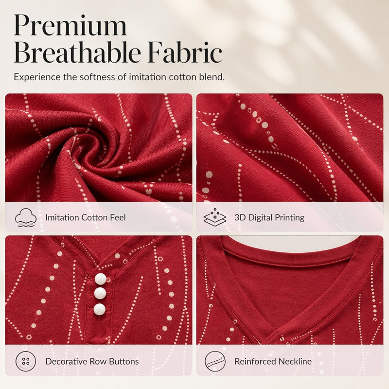 Top elegante da donna con stampa e scollo a V