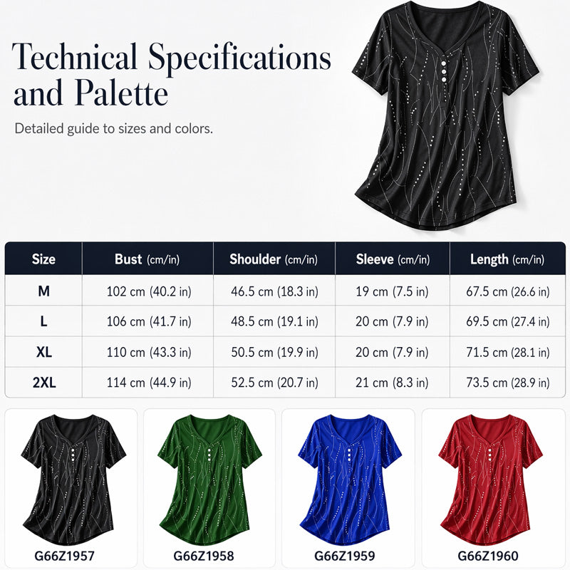 Top elegante da donna con stampa e scollo a V