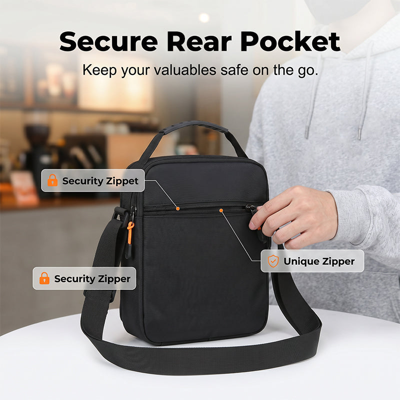 Borsa a spalla Oxford leggera da uomo