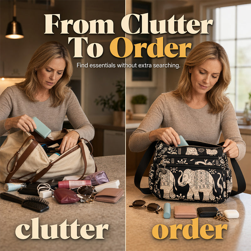 Borsa messenger da viaggio elegante da donna in nylon ¨C capiente, leggera ed elegante.