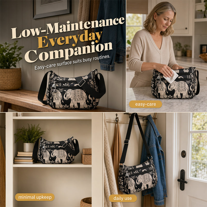 Borsa messenger da viaggio elegante da donna in nylon ¨C capiente, leggera ed elegante.