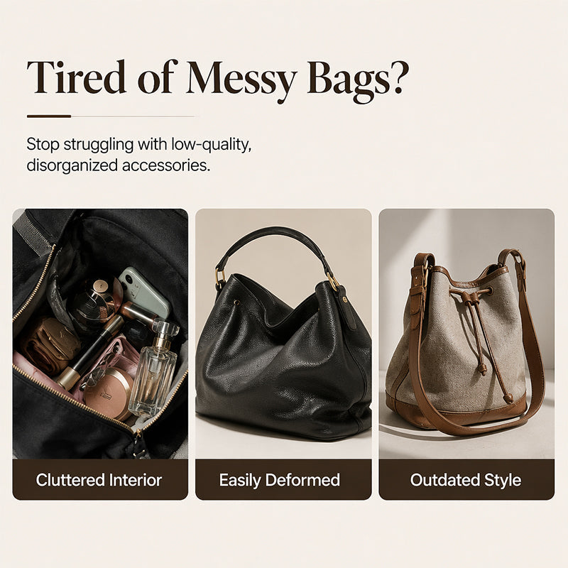 Bolso cubo elegante de mujer, bolso de hombro y bandolera