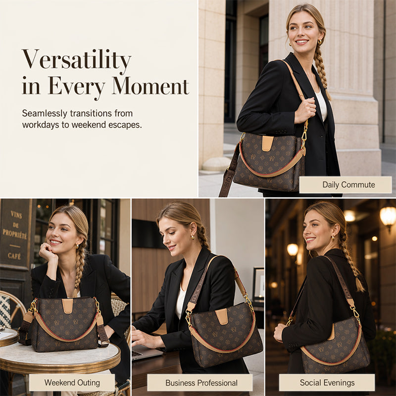 Bolso cubo elegante de mujer, bolso de hombro y bandolera