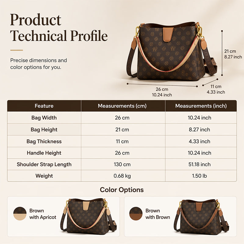 Bolso cubo elegante de mujer, bolso de hombro y bandolera