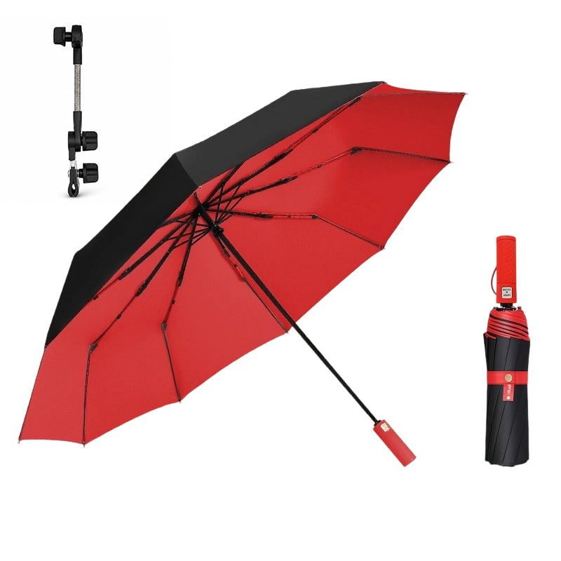 Grande ombrello automatico da sole e da pioggia ¨C telo extra-large da 125cm, resistente ai raggi UV e ad asciugatura rapida.