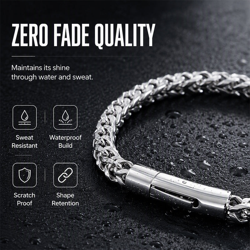 Minimalistische hiphop-kettingarmband van titaniumstaal voor heren