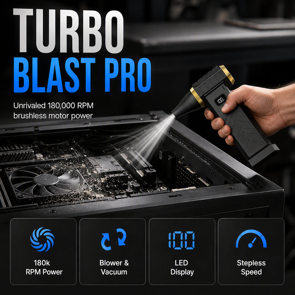 Soplador y aspiradora turbo portátil