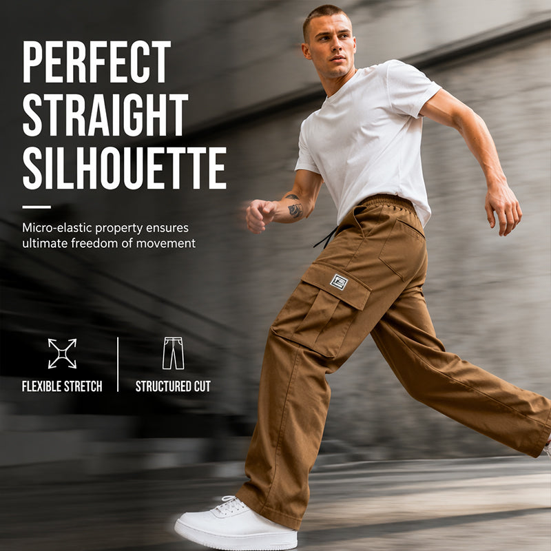 Pantaloni cargo casual da uomo dalla vestibilità ampia
