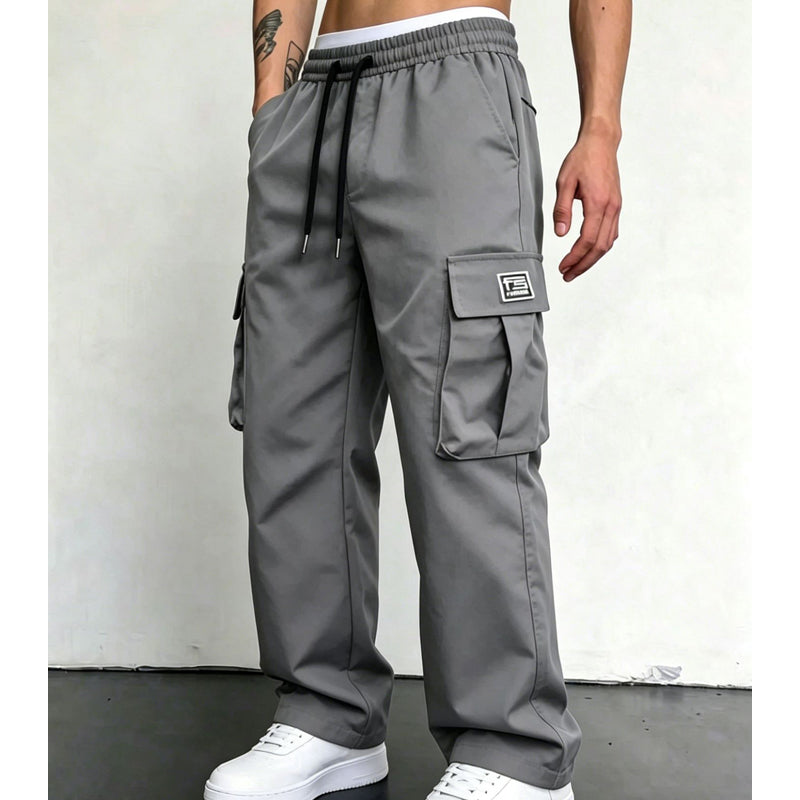 Pantaloni cargo casual da uomo dalla vestibilità ampia