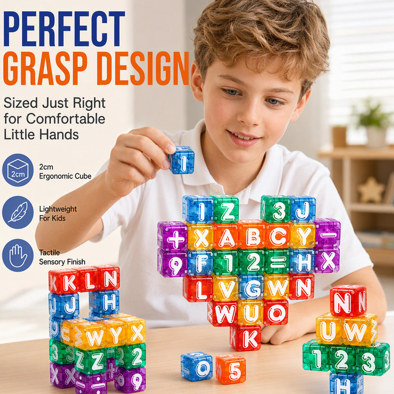 Magnetic Alphabet & Number Blocks ¨C 40-Piece Educational Building Set