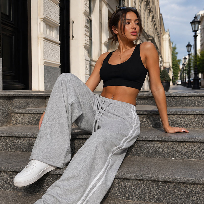 Damesjoggingbroek met wijde pijpen