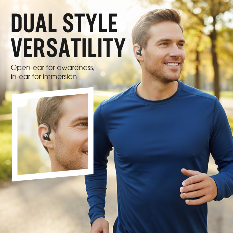Écouteurs sans fil Bluetooth 6.0 à clipser et intra-auriculaires