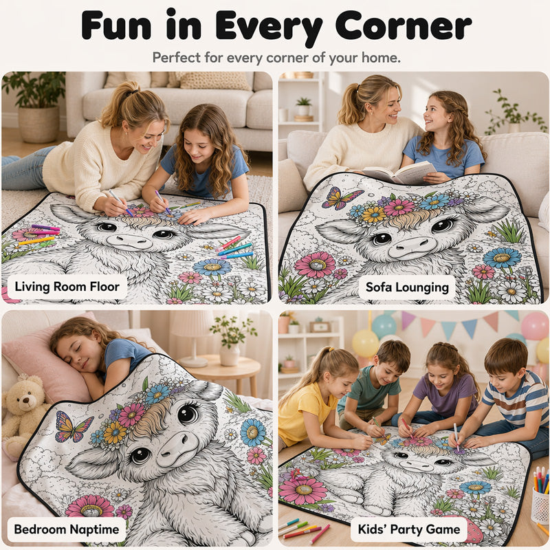 Manta para colorear DIY para niños