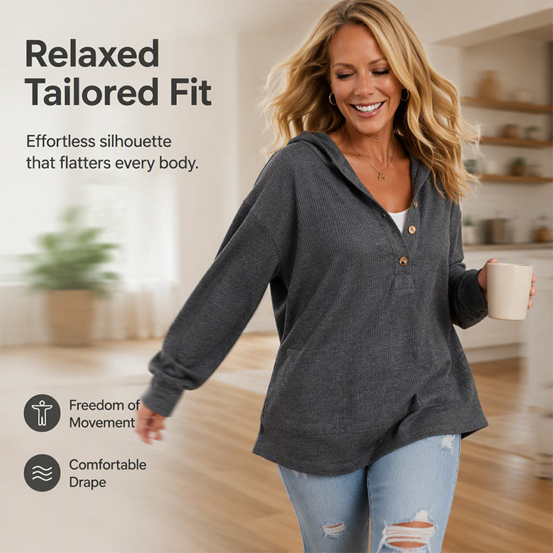 Women's Long Sleeve Casual Hoodie Top A Cosy Throw-On for Chilly Mornings & Laid-Back Days