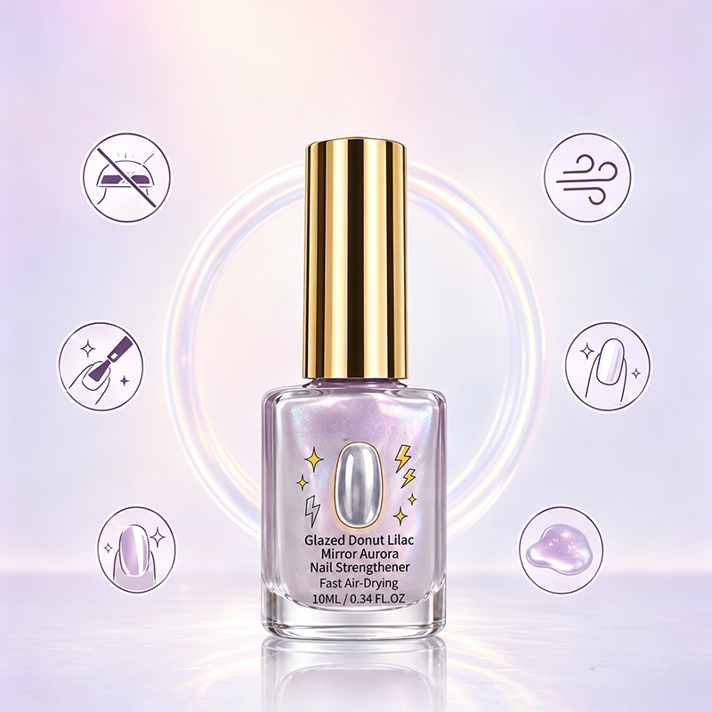 Gratis lila glanzende nagelverharder