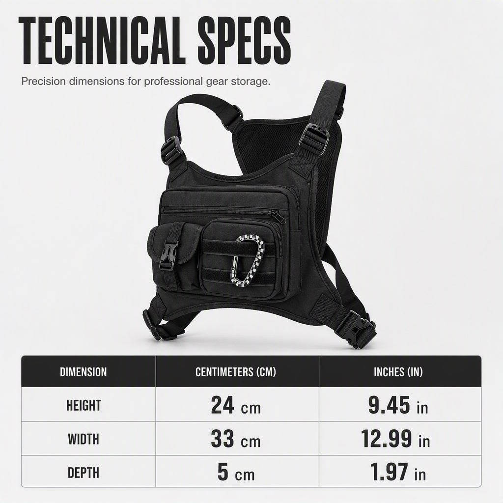 Borsa tattica da petto da uomo per ciclismo all'aperto