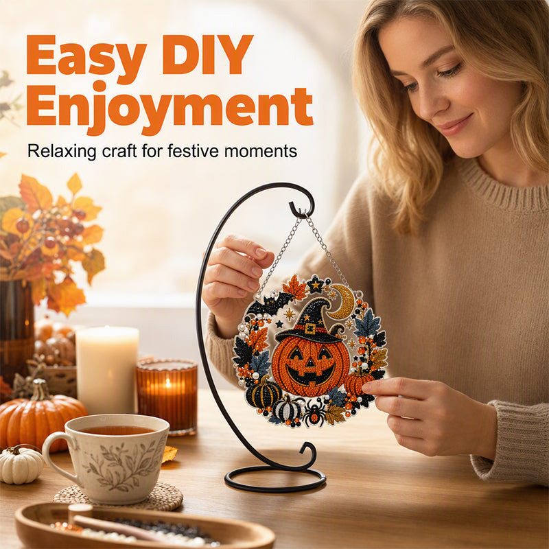 Kit per decorazione da appendere con arte diamantata a tema Halloween