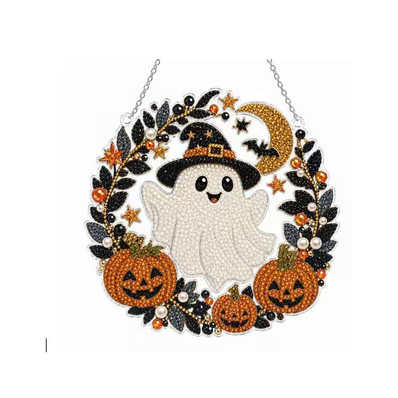 Kit per decorazione da appendere con arte diamantata a tema Halloween