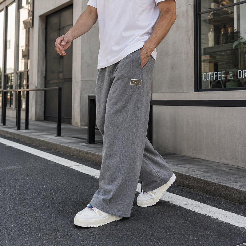 Pantalon décontracté à cordon avec poches pour homme