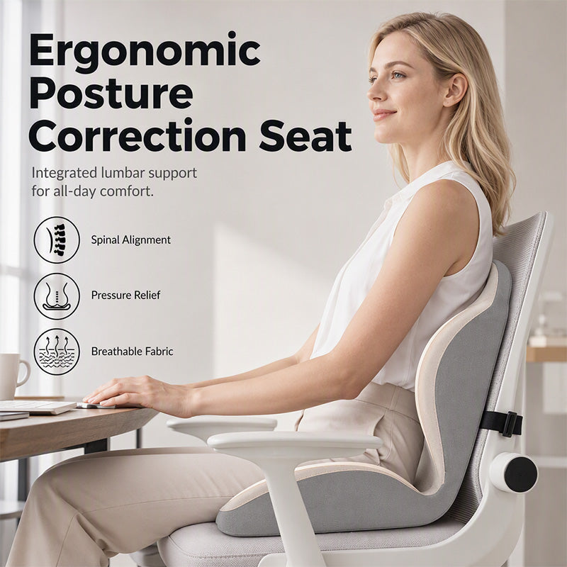 Cuscino integrato in memory foam per seduta e zona lombare | comfort per molte ore alla scrivania