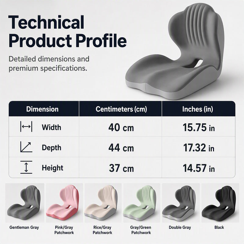 Cuscino integrato in memory foam per seduta e zona lombare | comfort per molte ore alla scrivania
