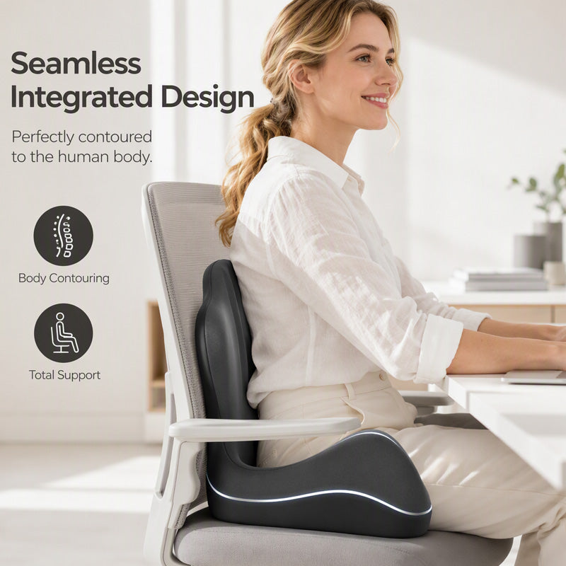 Cuscino integrato in memory foam per seduta e zona lombare | comfort per molte ore alla scrivania