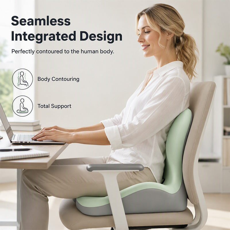 Cuscino integrato in memory foam per seduta e zona lombare | comfort per molte ore alla scrivania