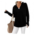 Maglione da donna con chiusura a un quarto