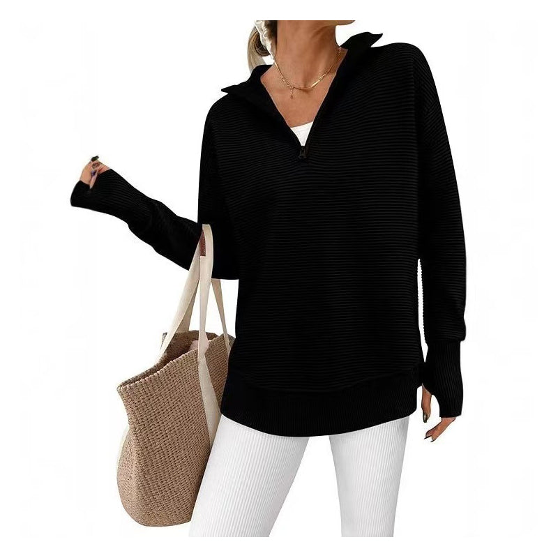 Maglione da donna con chiusura a un quarto