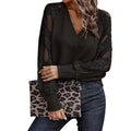 Pull en maille élégant à col en V pour femme