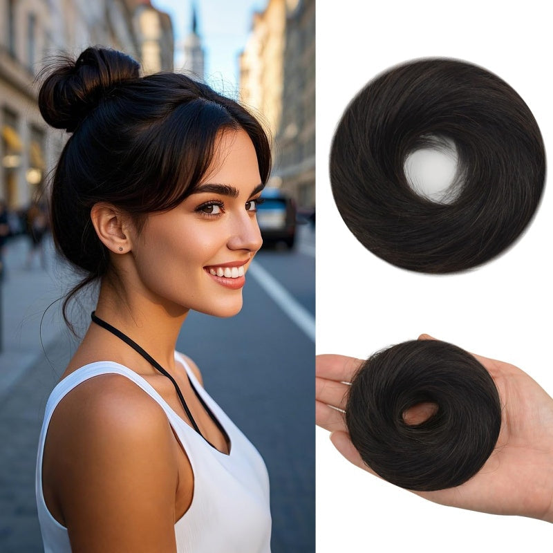 Gratis direct gekleurde haarknotextensie ¨C volumineuze haarscrunchie