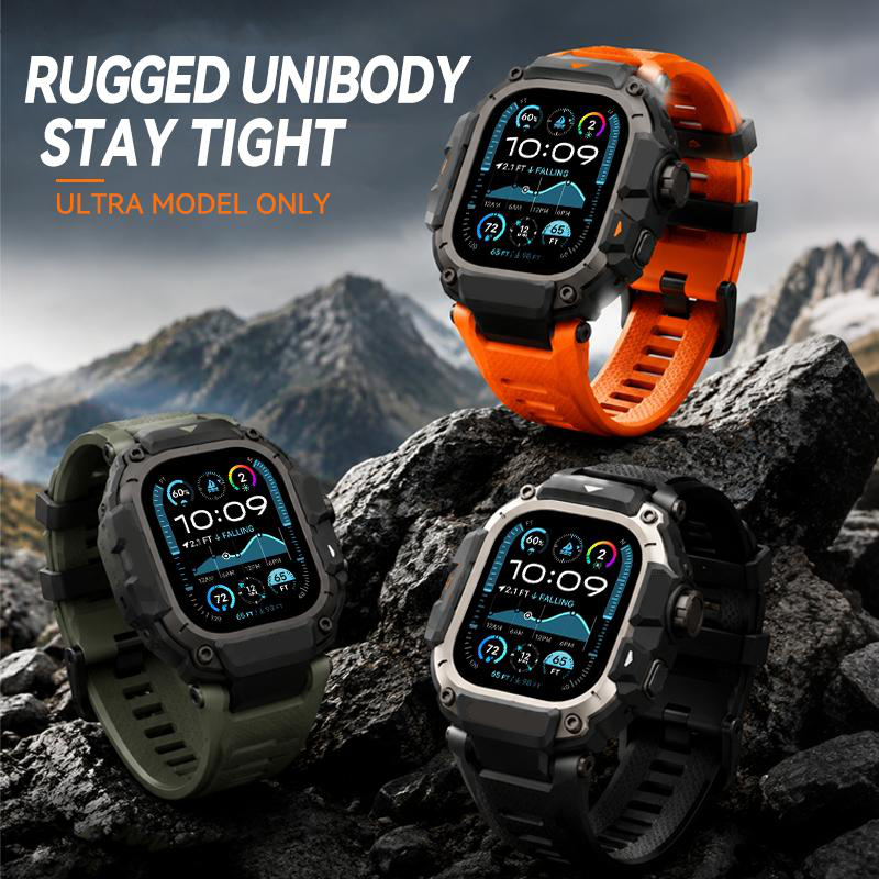 Funda protectora resistente con correa para smartwatch de 49 mm