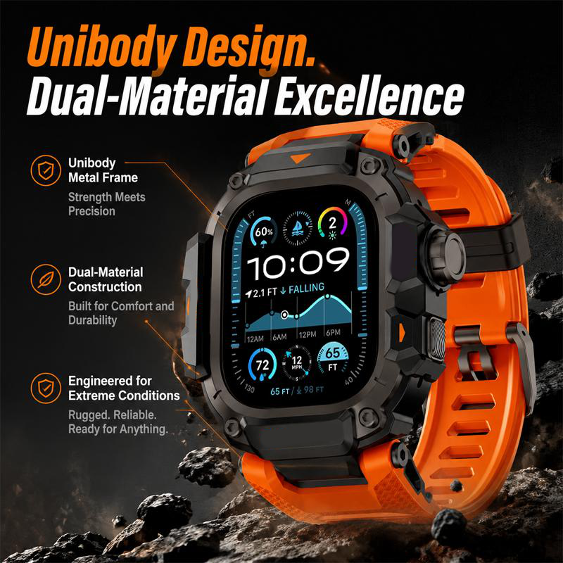 Rugged Protective Case with Strap for 49mm Smartwatch
