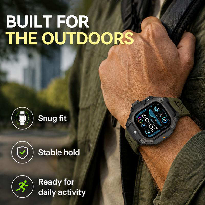 Funda protectora resistente con correa para smartwatch de 49 mm