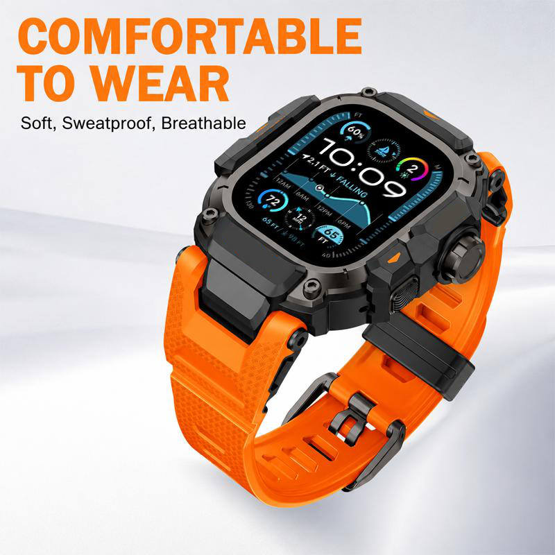 Funda protectora resistente con correa para smartwatch de 49 mm