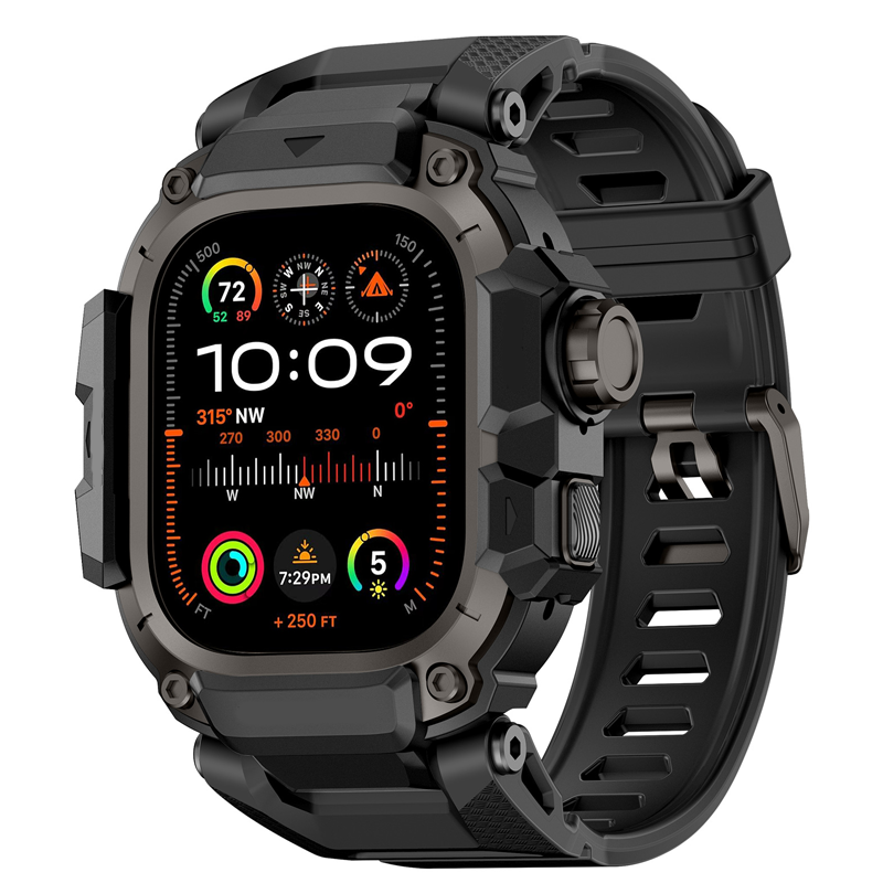 Funda protectora resistente con correa para smartwatch de 49 mm